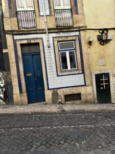A blue door in Lisbon.